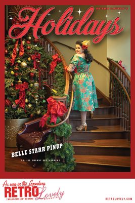 2025 Retro Lovely, Holidays Issue VOL-22, Belle Starr Pinup Cover Poster.