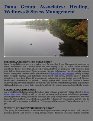 Dana Group Associates: Healing, Wellness & Stress Management