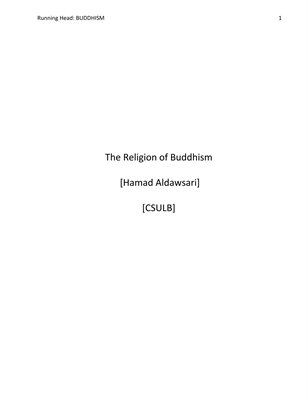 The Religion of Buddhism