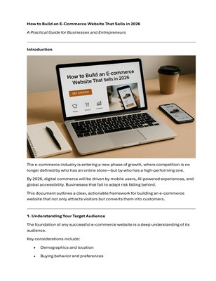 How to build an E-commerce Site