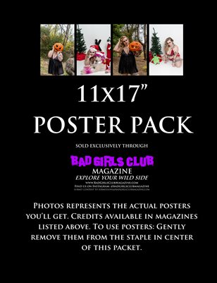 Emma Marie - Sexy Busty Blonde with Tattoos in a Gorgeous Pumpkin Head & Christmas Poster Pack