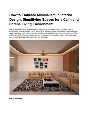 Interior Design Services