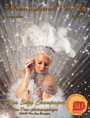 Wonderland Pin-up Janvier 2025 édition 11 Miss Suzy Champagne en couverture
