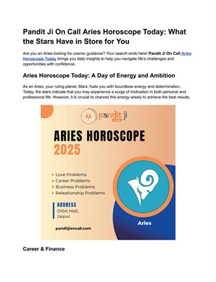 Daily Aries Horoscope – Discover What’s in Store for You!