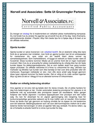 Norvell and Associates: Sette Ut Grunnregler Partnere