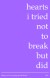 Issue One (hearts i tried not to break but did)