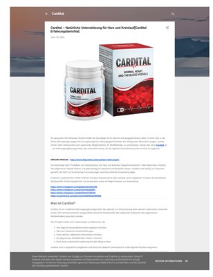 Cardital – Natürliche Unterstützung für Herz und Kreislauf[Cardital Erfahrungsberichte]