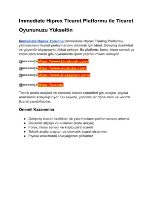 Immediate Hiprex Yorumlar-{Mesru Platformu}-Tüm Hounour Müsteri Yorumlarini Okuyun !!