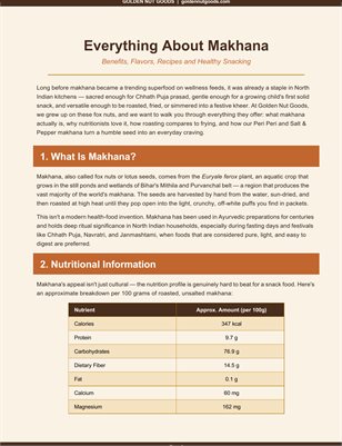 Everything About Makhana