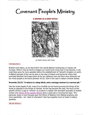 Whore Is A Deep Ditch, A