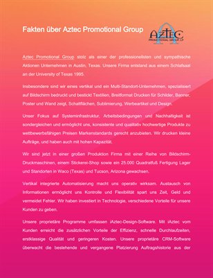 Fakten uber Aztec Promotional Group