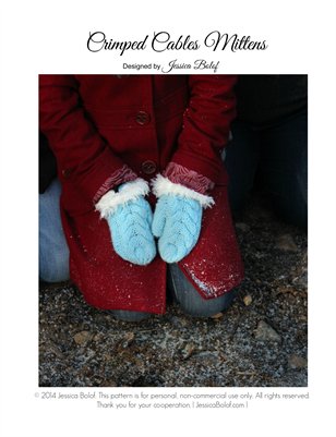 Crimped Cables Mittens