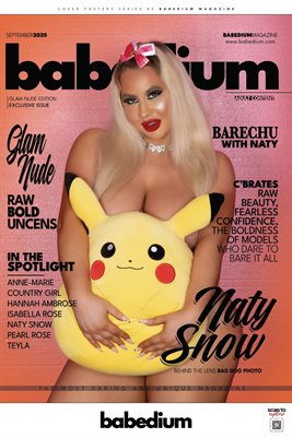 NATY SNOW GLAM NUDE EDITION - BABEDIUM MAGAZINE COVER POSTER
