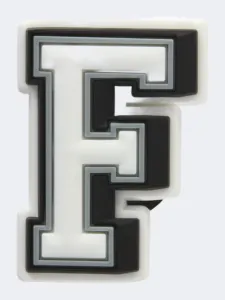 Crocs Letter F Unisex Lifestyle Pins White/Grey/Black