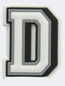 Crocs Letter D Unisex Lifestyle Pins White/Grey/Black