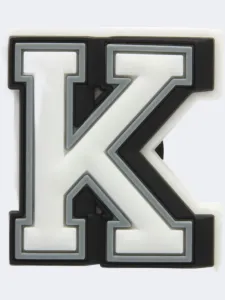 Crocs Letter K Unisex Lifestyle Pins White/Grey/Black