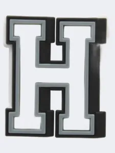 Crocs Letter H Unisex Lifestyle Pins White/Grey/Black
