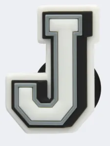 Crocs Letter J Unisex Lifestyle Pins White/Grey/Black