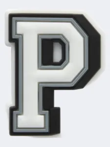 Crocs Letter P Unisex Lifestyle Pins White/Grey/Black
