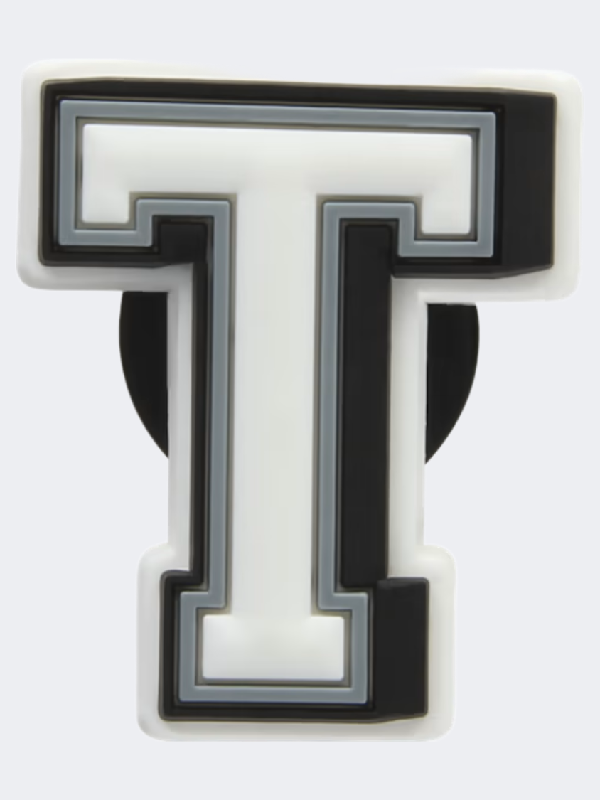 Crocs Letter T Unisex Lifestyle Pins White/Grey/Black