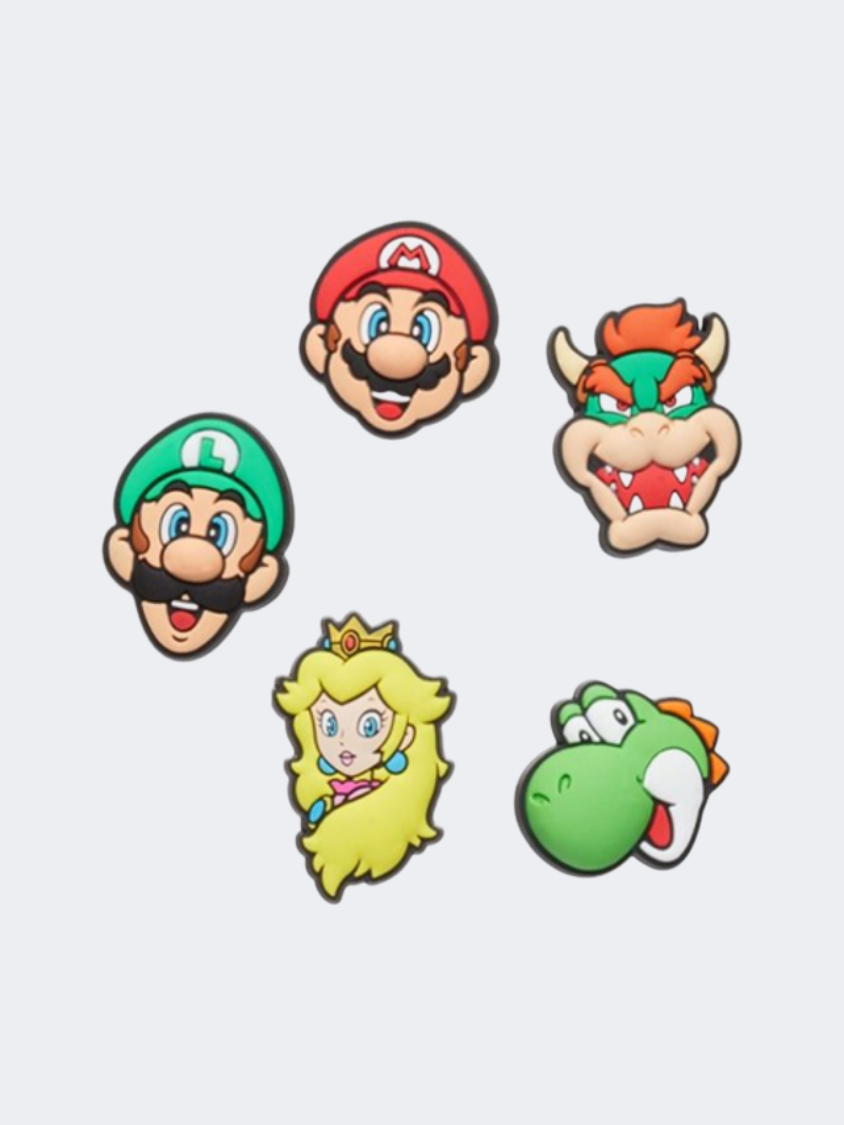 Crocs Super Mario 5 Pack Unisex Lifestyle Pins Multicolor
