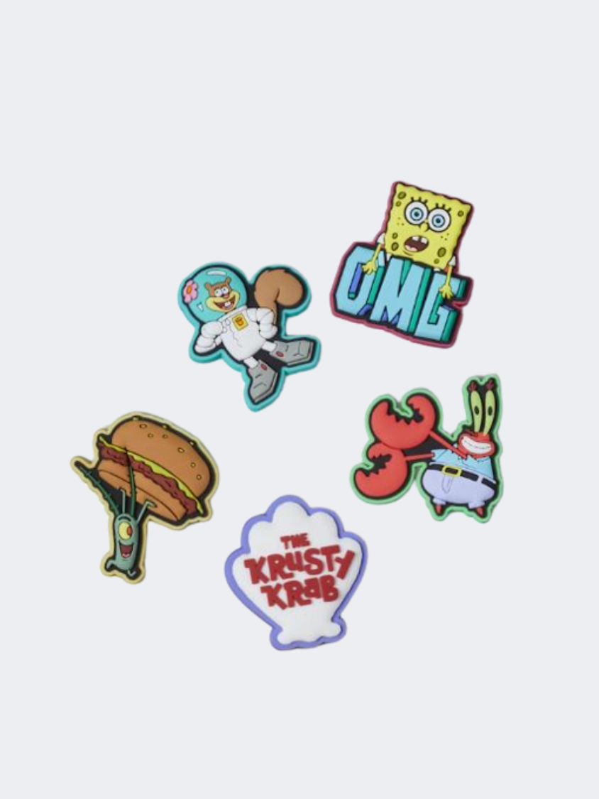 Crocs Spongebob 5 Pack Lifestyle Pins Multi
