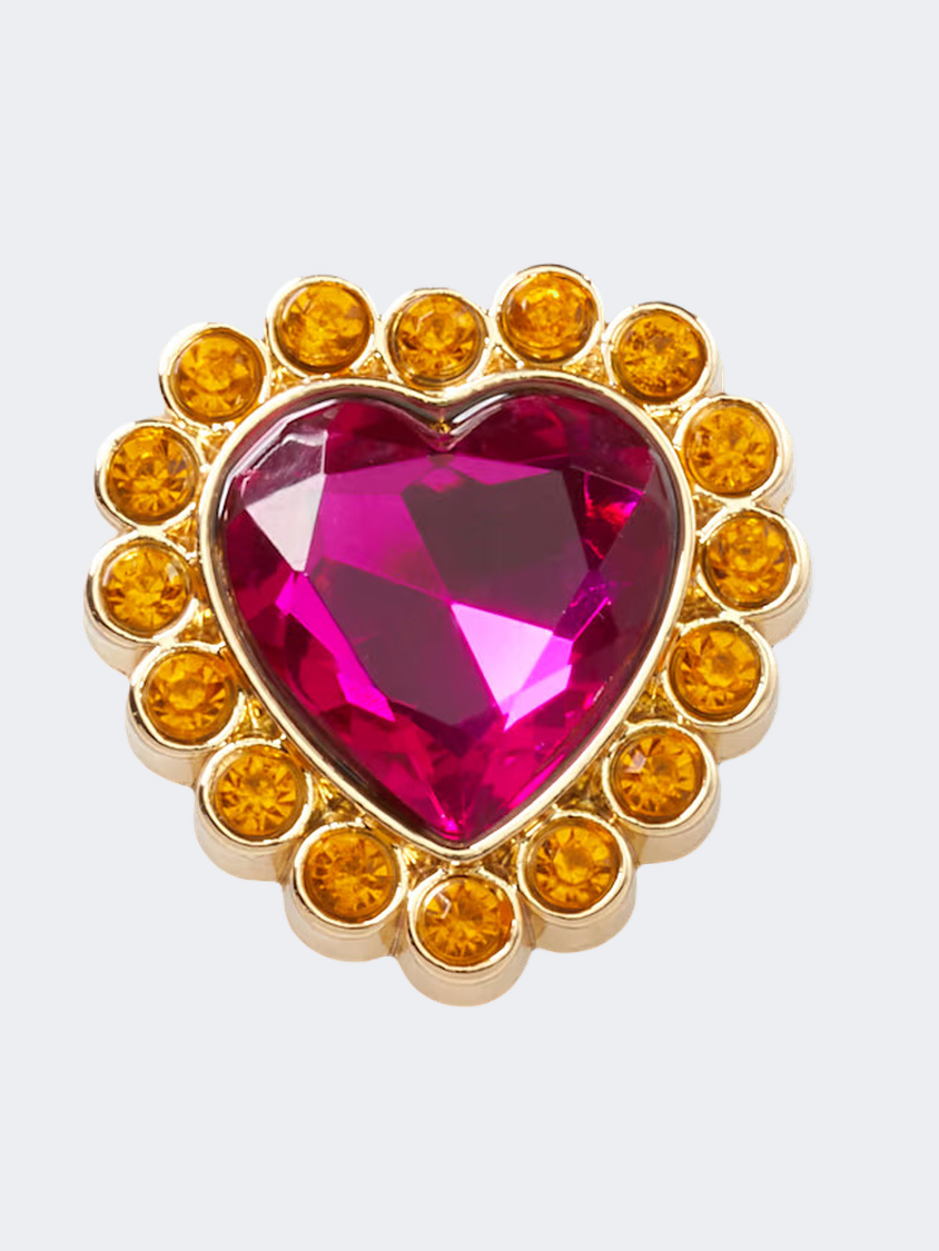 Crocs Studded Heart Unisex Lifestyle Pins Pink/Gold