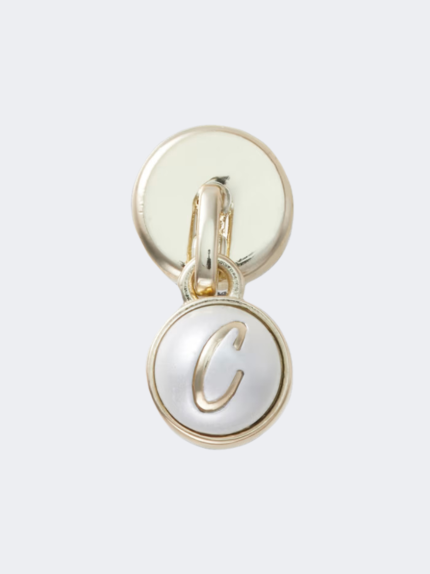 Crocs Pearl C Dangle Gem Unisex Lifestyle Pins Gold/Grey