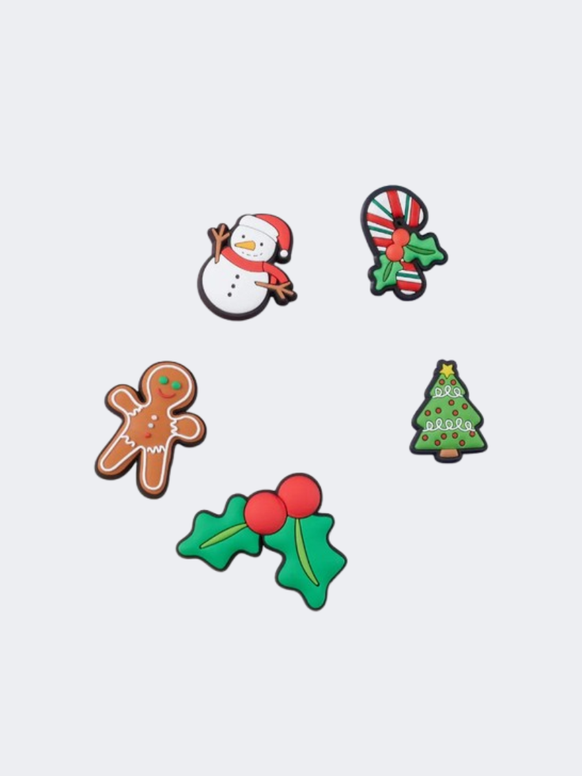 Crocs Iconic Christmas 5 Pack Unisex Lifestyle Pins Multicolor