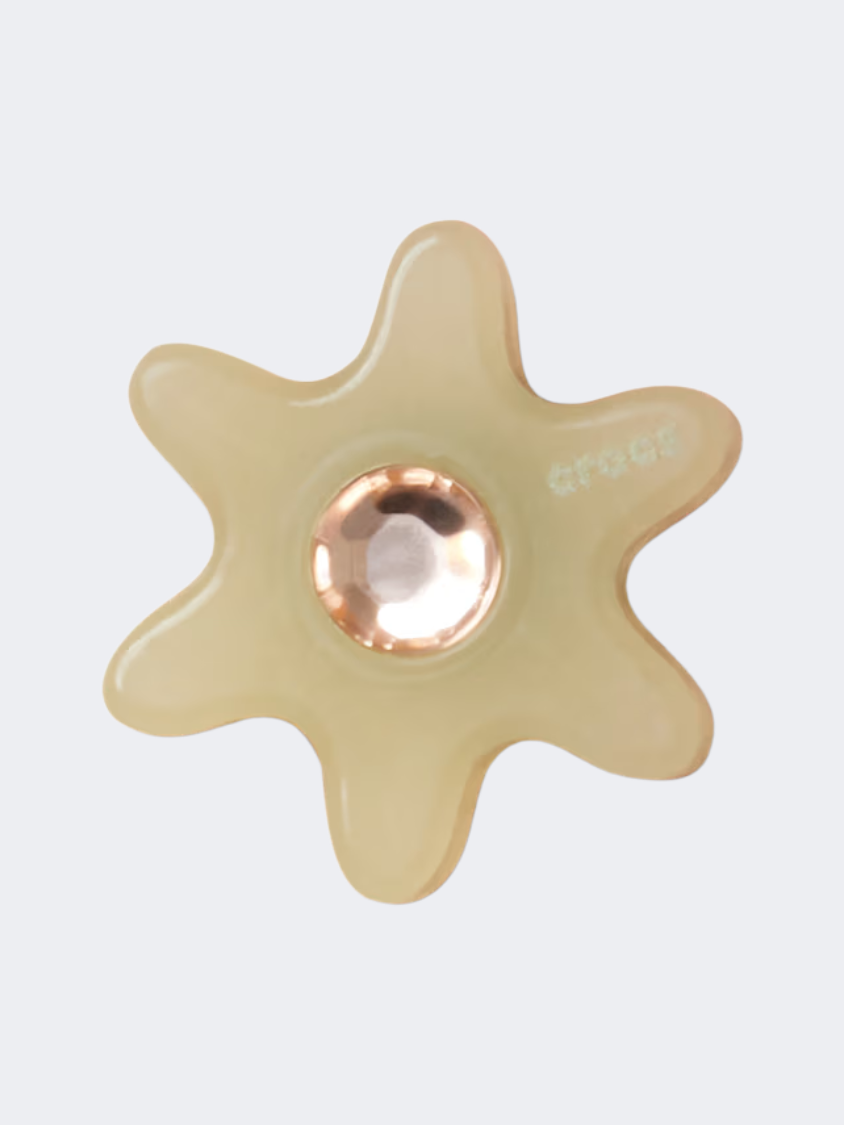 Crocs Flower With Gem Lifestyle Pins Tan