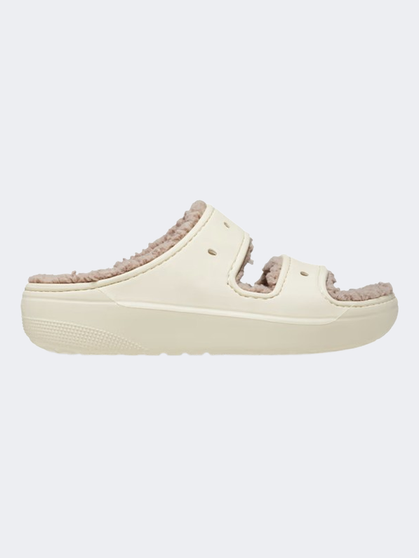 Crocs Classic Cozzzy Sandal Unisex Lifestyle Slippers Bone/Mushroom
