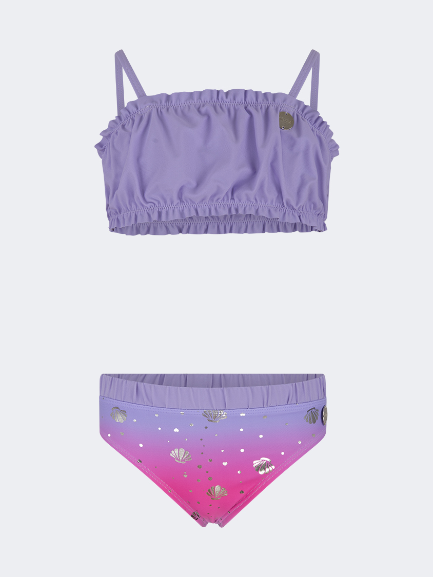 Oil And Gaz Colorful Kids-Girls Beach Bikini Set Purple/Pink