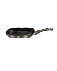 Berlinger Haus Grill pan 28 cm + 1PC FREE PROTECTOR, Carbon Metallic Line
