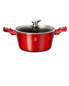 Berlinger Haus Casserole with lid 20 cm,Burgundy Metallic Line