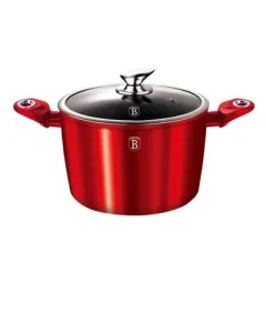 Berlinger Haus Casserole with lid 24 cm, Burgundy Metallic Line