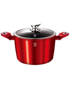 Berlinger Haus Casserole with lid 28 cm, Burgundy Metallic Line
