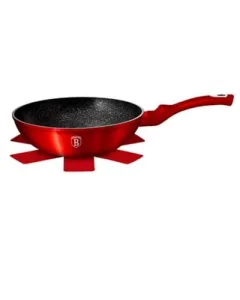 Wok 28 cm + 1PC FREE PROTECTOR, Burgundy Metallic Line