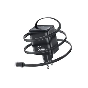 Usams 30W Charger with Type-C Retractable Cable YC Series (EU)