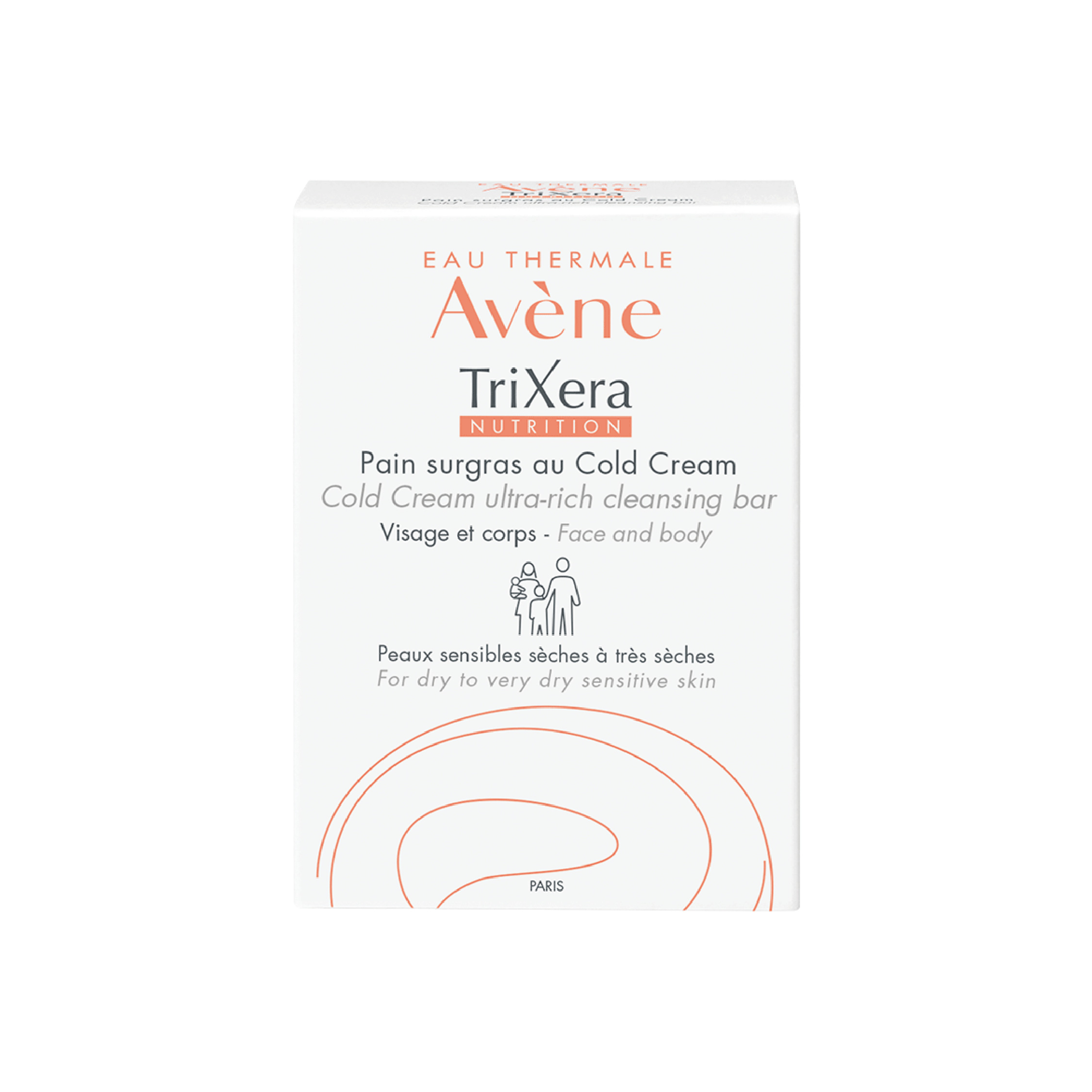 Eau Thermale Avène TriXera Nutrition Cold Cream Ultra-rich Cleansing Bar