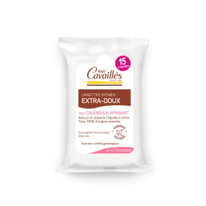 Rogé Cavaillès Extra Gentle Intimate Wipes - Daily Use - 15 Wipes