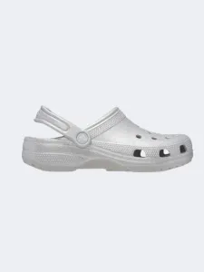 Crocs Classic Unisex Lifestyle Slippers Silver Glitter
