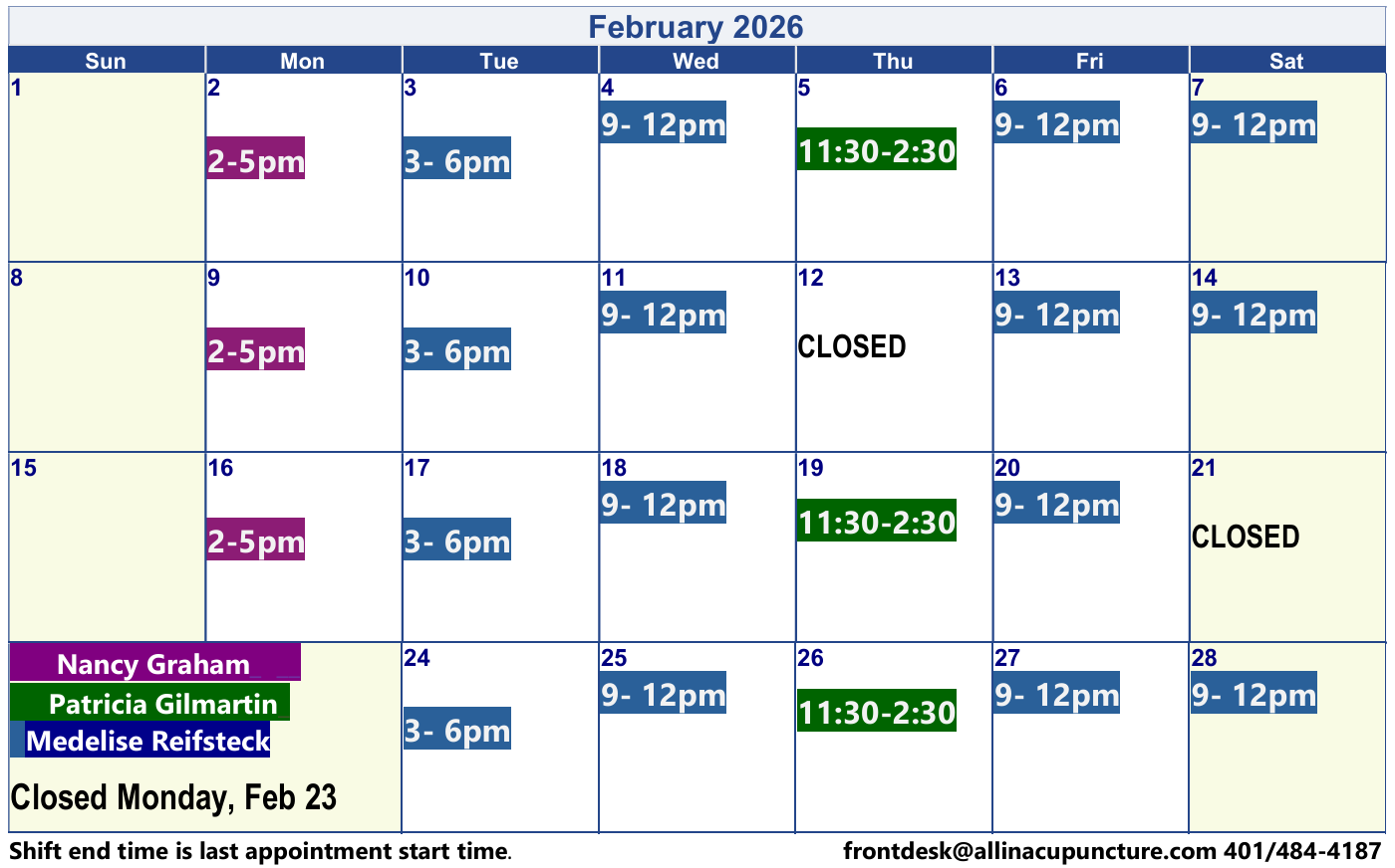 Hours and prices - All In Community Acupuncture in South County, Rhode Island