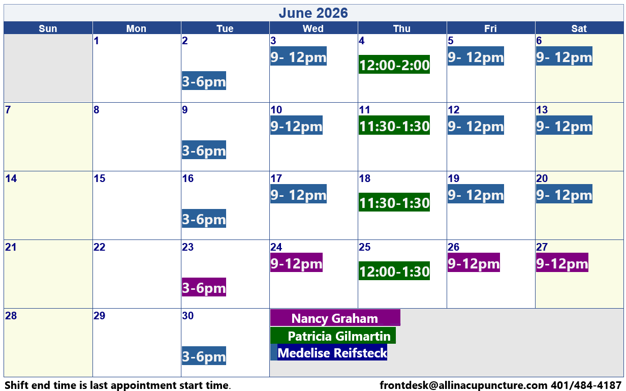 Hours and prices - All In Community Acupuncture in South County, Rhode Island