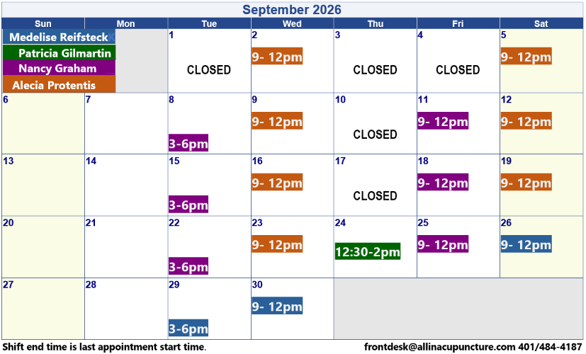 Hours and prices - All In Community Acupuncture in South County, Rhode Island