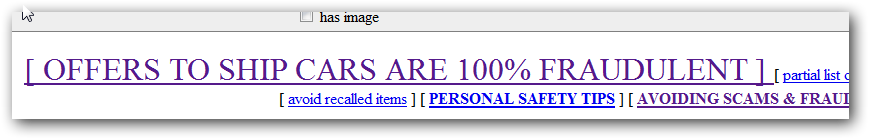Craigslist scam warning Craigslist scam warning