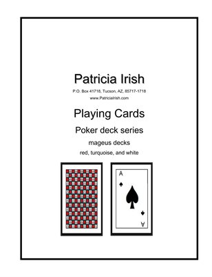 003 Patricia Irish Playing Cards turquoise, red, white 1
