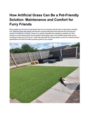 How Artificial Grass Can Be a Pet-Friendly Solution: Maintenance and Comfort for Furry Friends