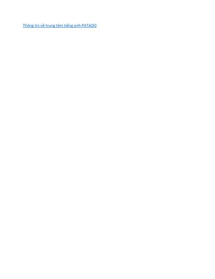 Thông tin về trung tâm tiếng anh PATADO