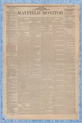 (PAGES 1-2) Mayfield Monitor, Jan. 19, 1878, Mayfield, Graves County, Kentucky