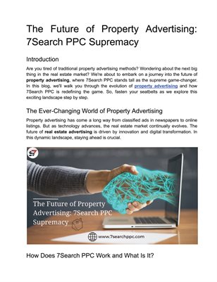 The Future of Property Advertising: 7Search PPC Supremacy